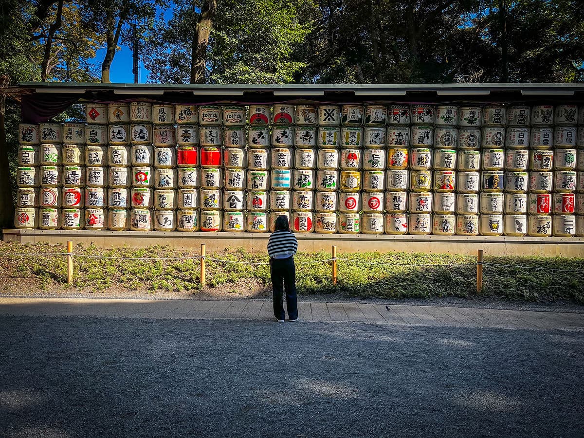 sake barrels tokyo